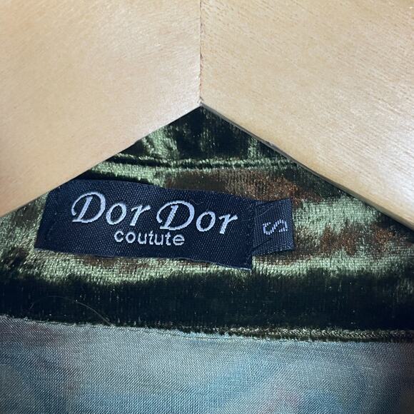 Dor‎ Dor Couture Crushed Velvet Tunic Top S Burnout Whimsigoth Forest Fairy - Picture 8 of 8